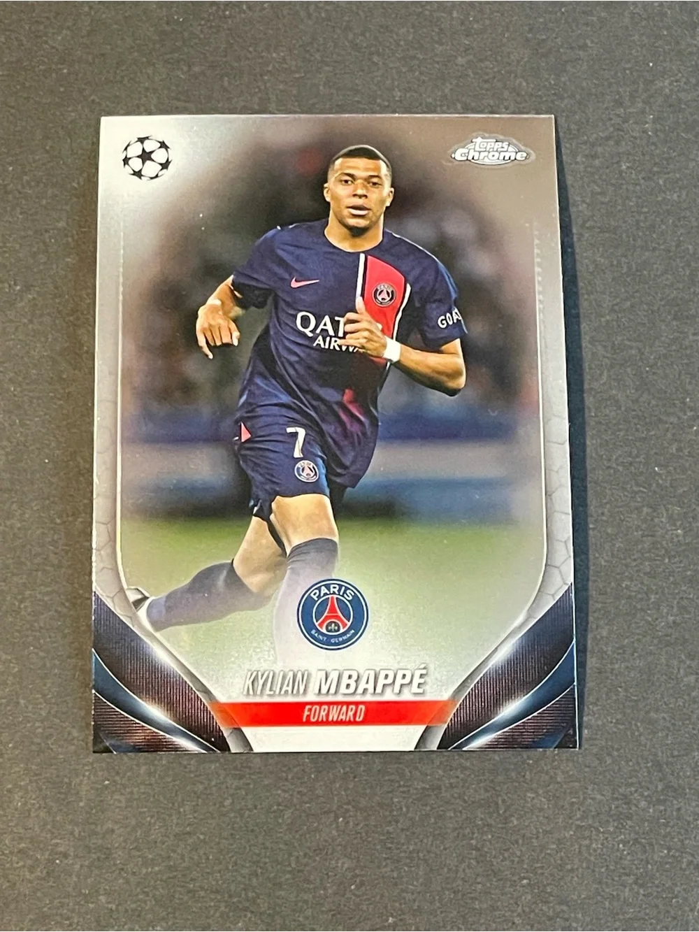 2023-24 Topps Chrome UEFA Club Competitions - Kylian Mbappe #21 - Picture 3 of 8